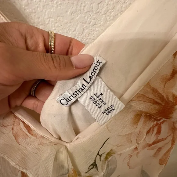 Christian Lacroix Floral Print Long Dress size Medium - Picture 5 of 8